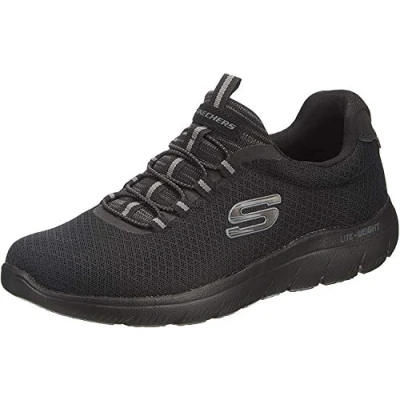 Afbeelding van Skechers Summits 52811 BBK, Mannen, Zwart, Sneakers, maat: 41,5