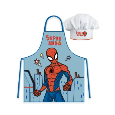 Afbeelding van Spiderman Keukenschort voor Kinderen met Koksmuts 5714710014138