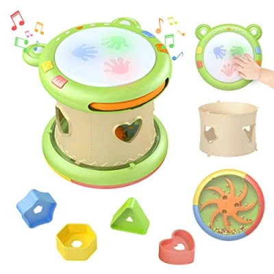 Afbeelding van TUMAMA Baby Muzikaal Speelgoed, Drum Interactief Games Activiteitscentra voor Kinderen, Vroeg Educatief Speelgoed Muziekinstrumenten Cadeau Kinderen