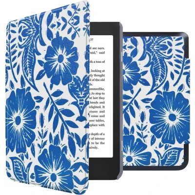 Afbeelding van iMoshion Ereader Cover / Hoesje Geschikt voor Kobo Nia Design Sleepcover Bookcase zonder stand Flower Tile