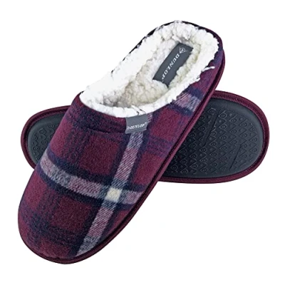 Afbeelding van Dunlop Herenschoenen, comfortabel, badstof, winter, warm, pantoffels, 7179 rood