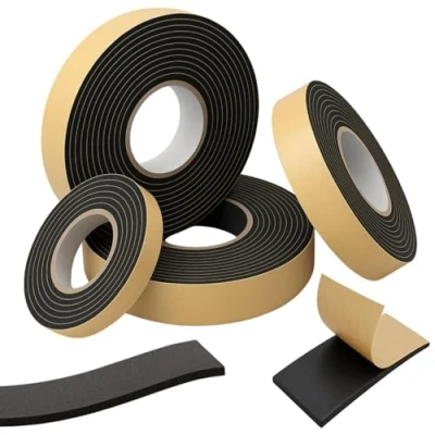 Afbeelding van Lumonic EPDM afdichtingstape, zelfklevend, 10 mm x 1 mm, band voor ramen en deuren, rubberen raamafdichting, bescherming tegen