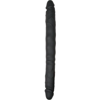 Afbeelding van Double Ended Dildo Zwart Levensecht Gevoel