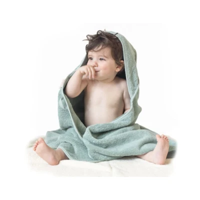 Afbeelding van BoWeevil Babyhanddoek met Capuchon Mineraalgroen