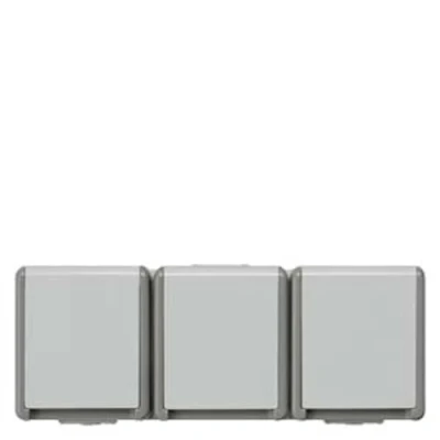 Afbeelding van Siemens 5UB4731 Wandcontactdoos met randaarde Delta Grijs Schakelmateriaal