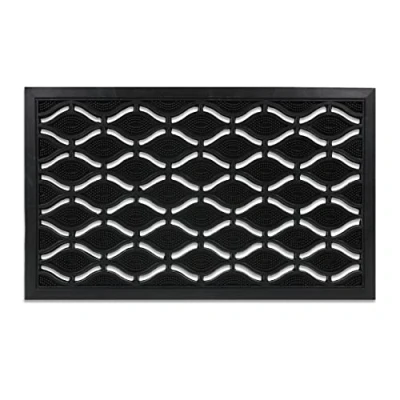 Afbeelding van Relaxdays deurmat rubber 45 x 75 cm buiten inloopmat droogloopmat antislip mat
