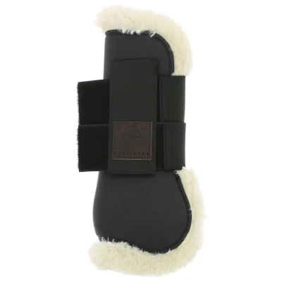 Image de EQUITHÈME Protèges Tendons Boa Noir Cob