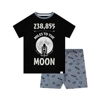 Afbeelding van Harry Bear Ruimte pyjama voor jongens, zwart.
