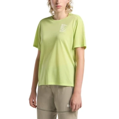 Afbeelding van Jack Wolfskin Vonnan Graphic Sport Tshirt, Dames, Maat: XXL, Explore cool matcha