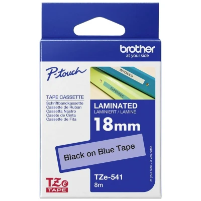 Afbeelding van Brother TZe tape voor P Touch 18 mm, zwart op blauw