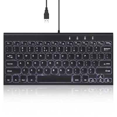 Afbeelding van Perixx Periboard 429 compact ergonomisch toetsenbord Stille Scissor toetsen backlight QWERTY/US