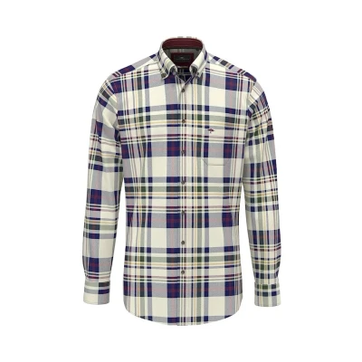 Afbeelding van FynchHatton Overhemd Geruit Regular FIt Multicolor 3XL