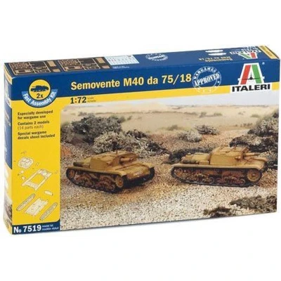Afbeelding van Italeri Semovente M40 da 75/18 1:72 Montagekit