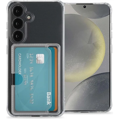 Afbeelding van iMoshion Hoesje Geschikt voor Samsung Galaxy S24 met Pasjeshouder Softcase Backcover pashouder 3.0 Transparant