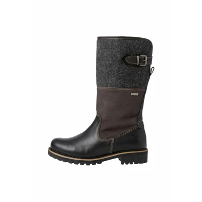 Afbeelding van Tamaris Snowboots, Dames, Maat: 36, Black comb Leer en textiel