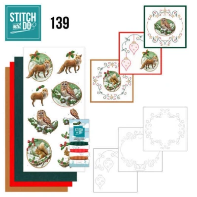 Afbeelding van Nr. 139 Christmas Animals by Amy Design for Stitch and Do