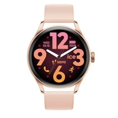 Image de ICE Watch smart 3.0 1.2 rose gold Nude AMOLED GPS Montre connectée pour femme avec bracelet en silicone 025103 (1.20 pouces)