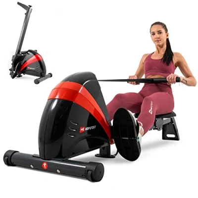 Afbeelding van Hop Sport Magnetische Roeier HS 030R Boost, 10 Niveaus Van Stille Weerstand, Vliegwiel 9 kg, Indoor Opvouwbare Roeimachine, LCD Monitor en Transport Wielen, voor Thuisgebruik, max. 120 kg