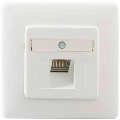 Afbeelding van Rutenbeck UAE ClassEA iso8Uprw Netwerkdoos Inbouw (in muur) Inzet met centraalstuk en frame Wit