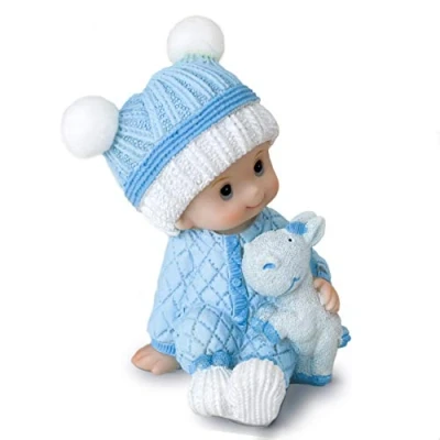 Afbeelding van Mopec Y285.3 Babytaartfiguur voor doop, blauw, 10 cm