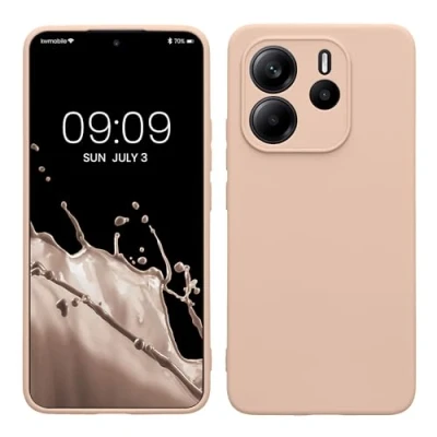 Afbeelding van kwmobile telefoonhoesje geschikt voor Xiaomi Redmi Note 14 4G Hoesje smartphone Precisie camera uitsnede In kokosmelk