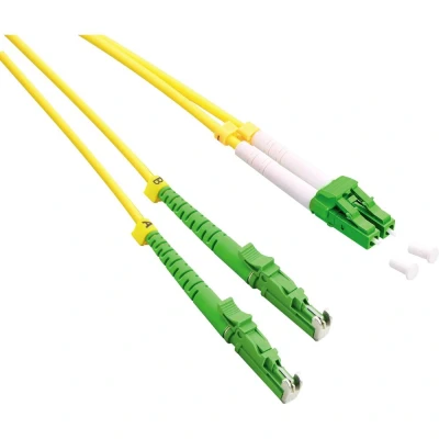 Afbeelding van ROLINE glasvezelkabel duplex 9/125µm OS2, LSH/LC, APC gepolijst, LSOH, geel, 0,5 m
