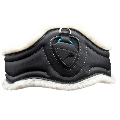 Image de eQuick Sangle ES Jumping Fluffy Noir 145cm