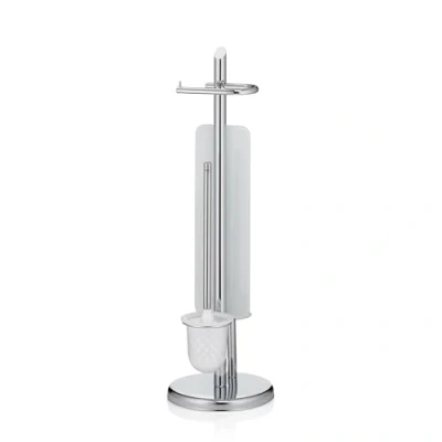 Afbeelding van Wc borstel en Toiletrollen houder, Zilver Kela Ken