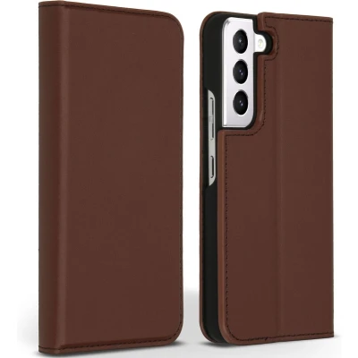 Afbeelding van Accezz Hoesje Geschikt voor Samsung Galaxy S22 Plus Met Pasjeshouder Premium Leather Slim Bookcase Bruin