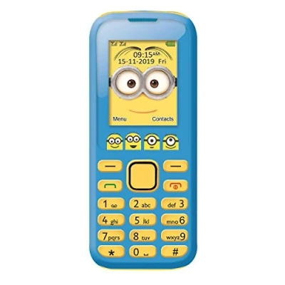Afbeelding van Lexibook, Ik, lelijk en gemeen, 2G Minions mobiele telefoon, Dual Sim, Camera, Oplaadbare batterij, Geel/Blauw, GSM20DES