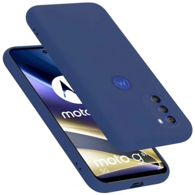 Afbeelding van Cadorabo Hoesje geschikt voor Motorola MOTO G51 5G in LIQUID BLAUW Beschermhoes gemaakt van flexibel TPU silicone Case Cover