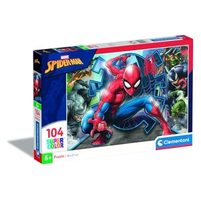 Afbeelding van Clementoni Supercolor Spiderman Puzzel Voor Kinderen van 6 jaar Legpuzzel 104 Stukjes Kinderpuzzels