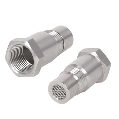 Afbeelding van Set van 2 lambdasonde adapters, M18 x 1,5 zuurstofsensoradapter, O2 roestvrij staal, verlengstuk, auto uitlaatsysteem, universeel, met filter