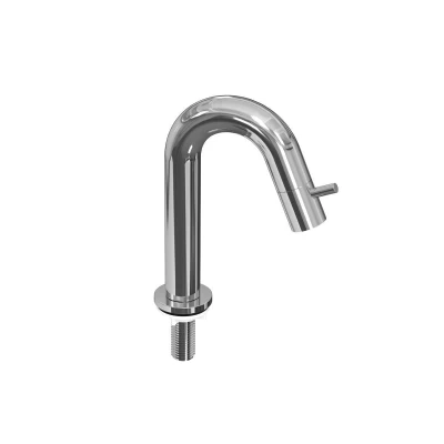 Afbeelding van INK Fonteinkraan 19.5cm staand gebogen messing Chroom