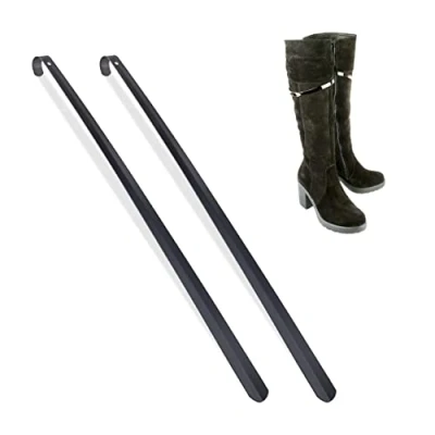 Afbeelding van Relaxdays schoenlepel set van 2 XL schoentrekkers 70 cm lang ijzer zwart