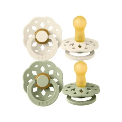 Afbeelding van BiBS Boheme Pacifier Stage 2 Fopspeen stuks Ivory / Sage