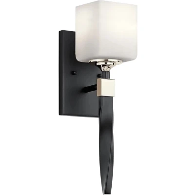Afbeelding van Kichler LED Wandlamp Marette 3W 3000K 300Lm 830 IP44 Black and Nickel