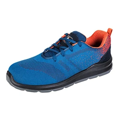 Afbeelding van Portwest FT25 Steelite Aire Trainer schoen, S1P, blauw/oranje, normaal, maat 41, Blauw/Oranje
