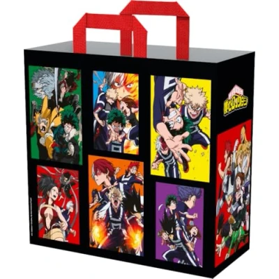 Afbeelding van Konix My Hero Academia Sac cabas Taille M 40 x 45 20 cm Matière recyclée Motif Multi Noir