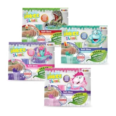 Afbeelding van INKEE Bath Slime Mini, badslijm, verandert water in slijm, bijpassende kleuren en aroma&#039;s, voor 5 liter