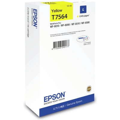 Afbeelding van Epson T7564 (C13T756440) Inktcartridge Geel