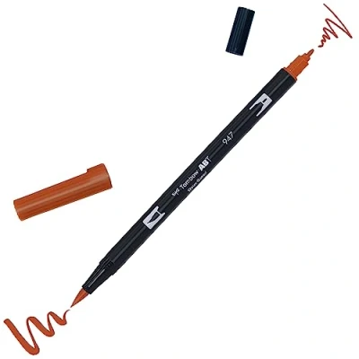 Afbeelding van Tombow ABT dubbele brushpen burnt sienna 947