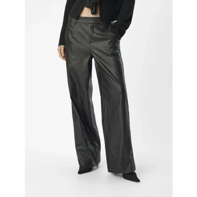 Afbeelding van Object MIT Weitem BEIN Beschichtete Broek, Dames, Maat: 40, Black