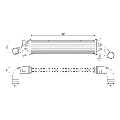 Afbeelding van VALEO 818540 Intercooler Aluminium Zonder sensor