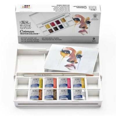 Afbeelding van WN010 Cotman Watercolour Portrait Pocket Set