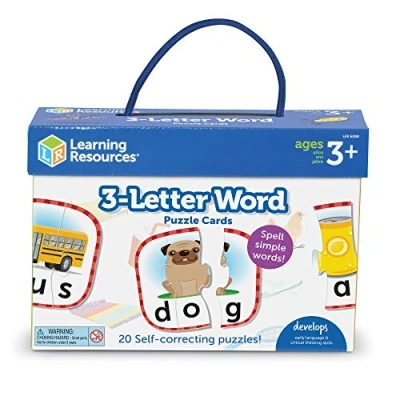 Afbeelding van Puzzel kaarten 3 letter woorden (Engels) / Puzzle cards words (English)