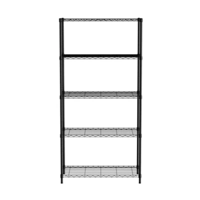 Afbeelding van Hendi Opbergrek Metaal Keuken Stellingkast 5 Schappen Zwart 91x45,5x(H)183cm