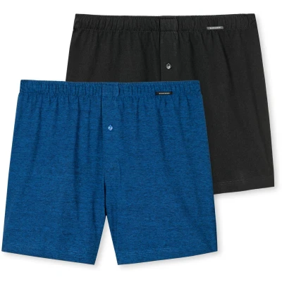 Afbeelding van Schiesser 2 PACK Boxershort, Heren, Maat: Small, Dunkelblau/meliert