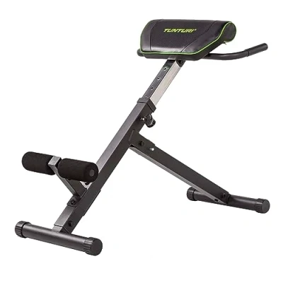 Afbeelding van Tunturi CT40 Fitnessbank Buikspierbank Rugtrainer Hyperextensie bank Roman chair Kleur: zwart Incl. gratis Training app