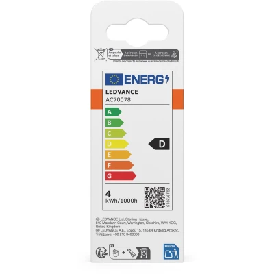 Afbeelding van OSRAM 4099854467646 LED lamp Energielabel D (A G) E14 3.4 W Warmwit (Ø x h) 35.00 mm 1 stuk(s)
